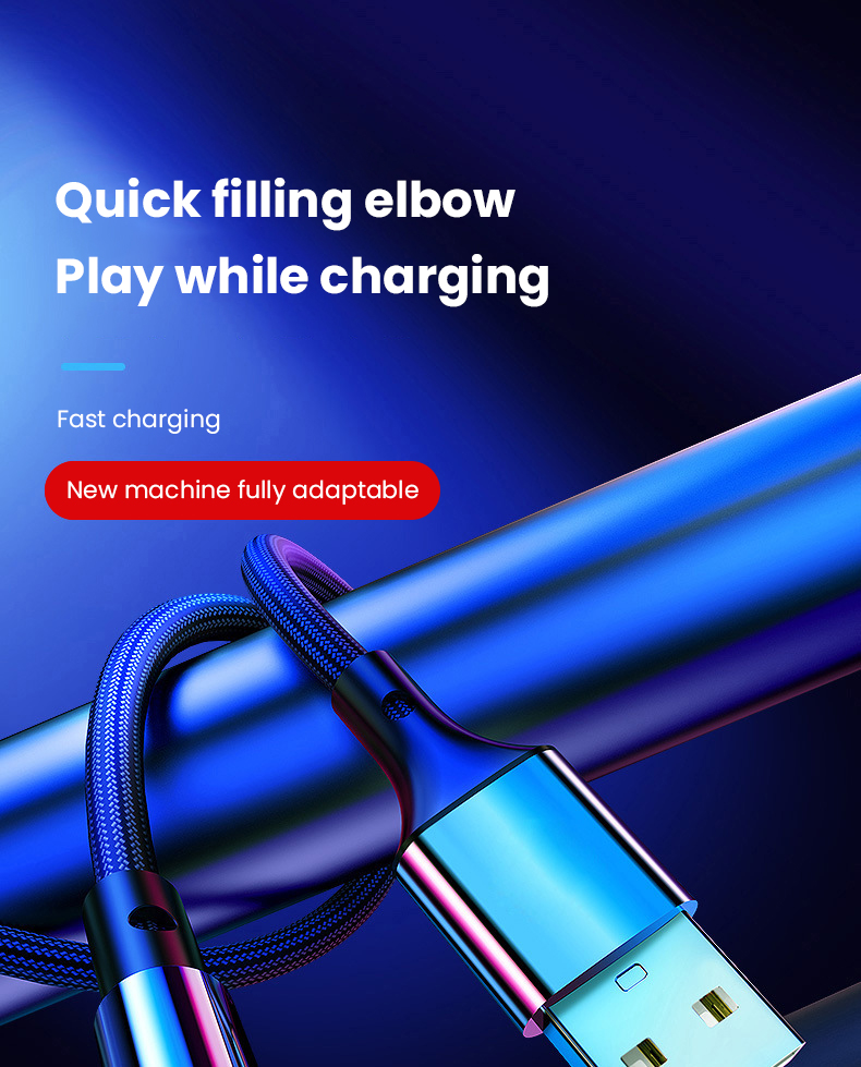 Degree 90 Fast Charging USB Cable For iPhone 13 12 11 Pro Max XS XR X 8 7 6 6S 5S L-shape Nylon USB Wire Cord _voghion.com