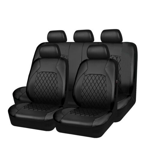 Car seat cover single line quilted bracket leather pu leather_voghion.com
