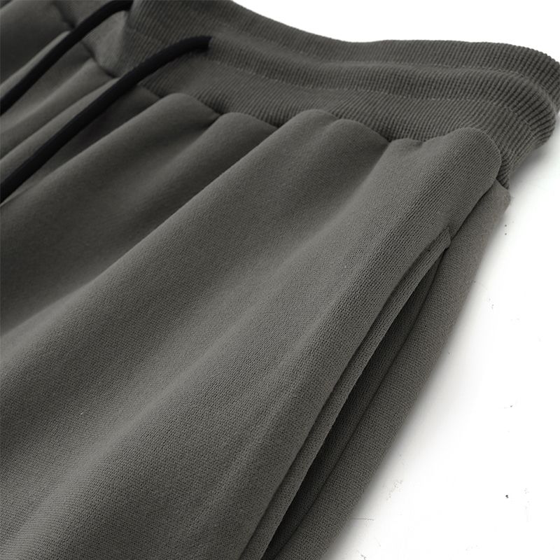 Tuta invernale da uomo, set di tute da ginnastica in pile tinta unita, a maniche lunghe, con cappuccio e pantaloni, tute sportive da corsa_voghion.com