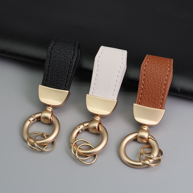 Sleutelhanger met kort lamsmotief, verguld met parelmoer, trendy autosleutelhanger, schattige leren hanger met touw._voghion.com