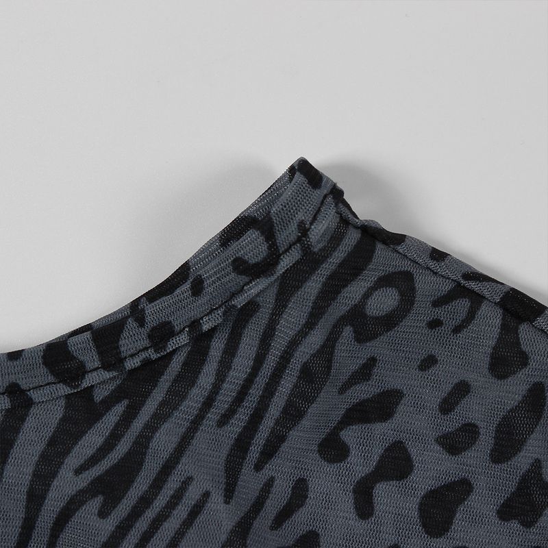 2024 Autumn New Fashion Mesh Sexy Perspective Leopard Pattern Butt Wrapped Open Back Long Dress For Women_voghion.com