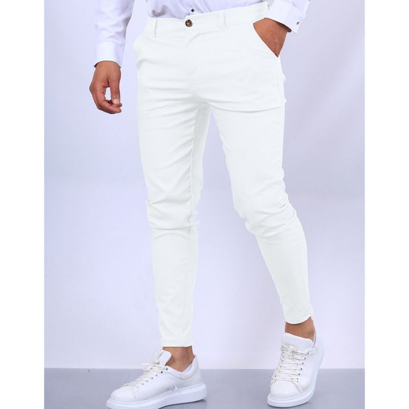 Men's Clothing Casual Trousers Straight Business Solid Color Slim Fitting Formal Trousers_voghion.com