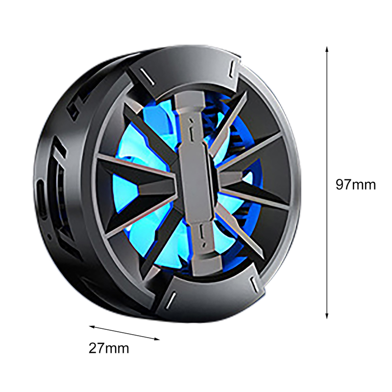 Kunjiuyou Phone Cooler Magnetic Semiconductor Refrigeration Universal Quick Cooling Mobile Phone Tablet Cooling Fan For Gaming-Black_voghion.com