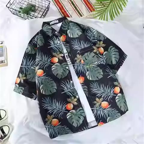 Herrenbekleidung 2024 Neues kurzärmliges Blumenhemd für Männer und Frauen Paare Lose Retro Herren Blumenhemd Stil Herrenstil_voghion.com
