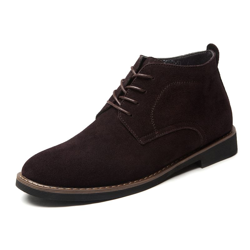 Suitable For All Seasons Men's Large Size British Style High-top Leather Shoes Fashion Trend Casual Suede Boots_voghion.com