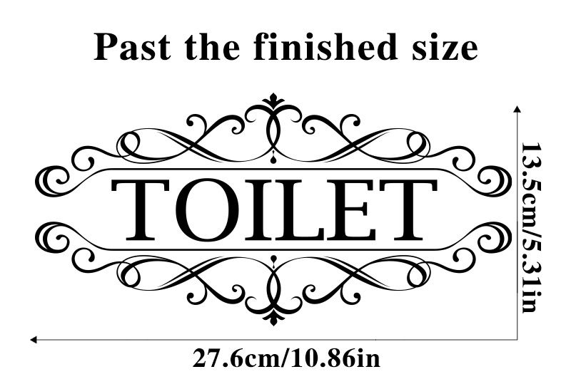 Chuanhao Sign Door Window Bathroom Decoration Self-Adhesive PVC Wall Washroom Beautification Stickers_voghion.com