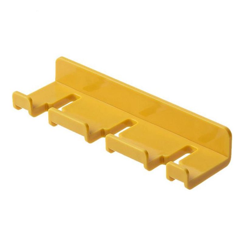 10Pcs Free Punching Paste 3 Hook Toothbrush Rack Cell Phone Charging Holder Bracket Cradle Wall Storage Hanger Bathroom Rack Txtb1_voghion.com