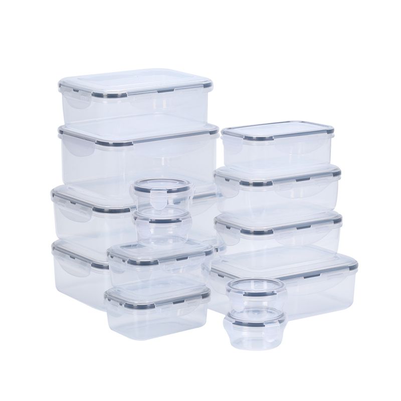 Refrigerator food transparent plastic 14-piece crisper storage box microwave oven storage box Kitchen Box storage box_voghion.com