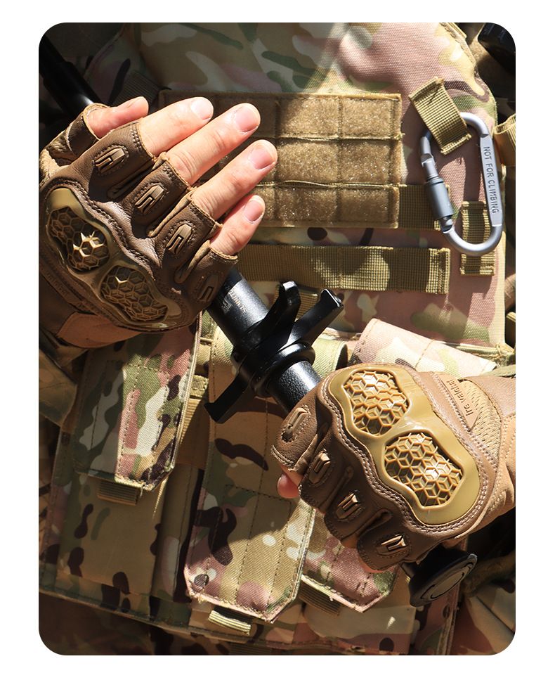 Halbfinger-Taktikhandschuhe Spezialkräfte Fitnesstraining Outdoor Männliche Armee Fans Anti-Rutsch Klettern Verschleißfestes Reiten_voghion.com