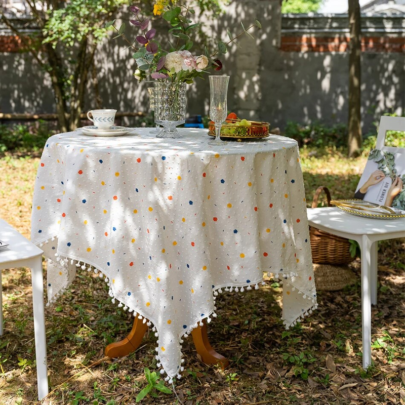 Tovaglia floreale in cotone stile coreano Copritavolo rettangolare con decorazione del tè per la sala da pranzo della cucina_voghion.com