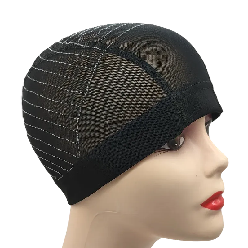Peluca de cabello humano, línea blanca, tapa en forma de U para hacer pelucas, cierre en forma de cúpula_voghion.com