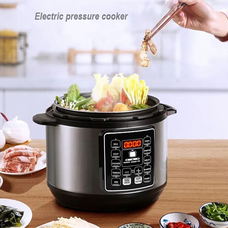 Pentola a pressione elettrica multifunzione Riso Carne Zuppa Cottura Prenotazione intelligente Pentola da cucina antiaderente per 110v 220v_voghion.com