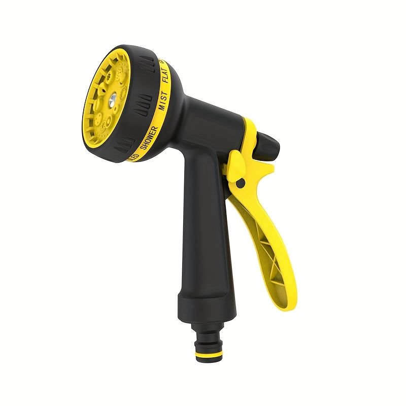 Multi-functional High-pressure Water Gun With Adjustable 360° Rotating Nozzle, Thickened Handle, Universal Quick-connect 1/2”, Durable Plastic,_voghion.com
