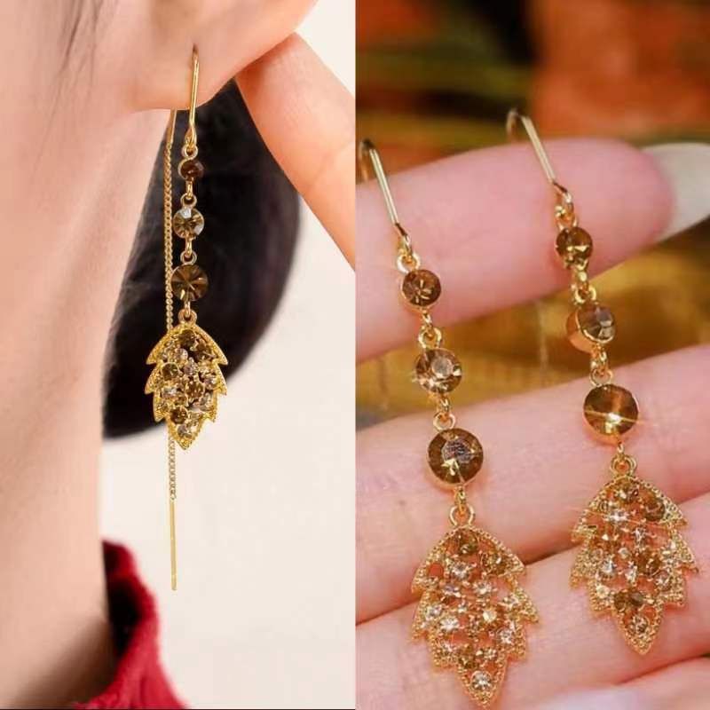 Nappa di nicchia con diamante pieno color caffè super scintillante di alta qualità con temperamento versatile, squisitamente lunga da mostrare_voghion.com