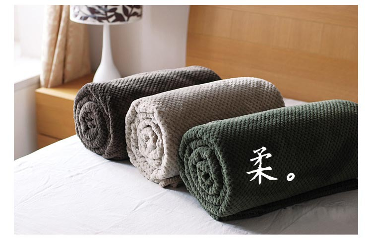 Japanse mesh beibei deken winter solide flanellen borlaug deken kantoor dutje deken deken deken_voghion.com