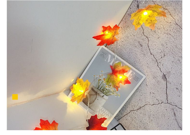 Maple Leaf LED String Lights - Battery Operated Indoor/Outdoor Decorative Lights For Christmas, Halloween, Parties_voghion.com