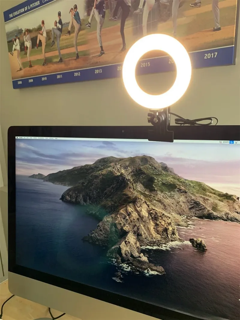 6Inch Video Conference Light Kit Ri Clip On Laptop Monitor With 3 Color Webcam Light Remote Work Self_voghion.com
