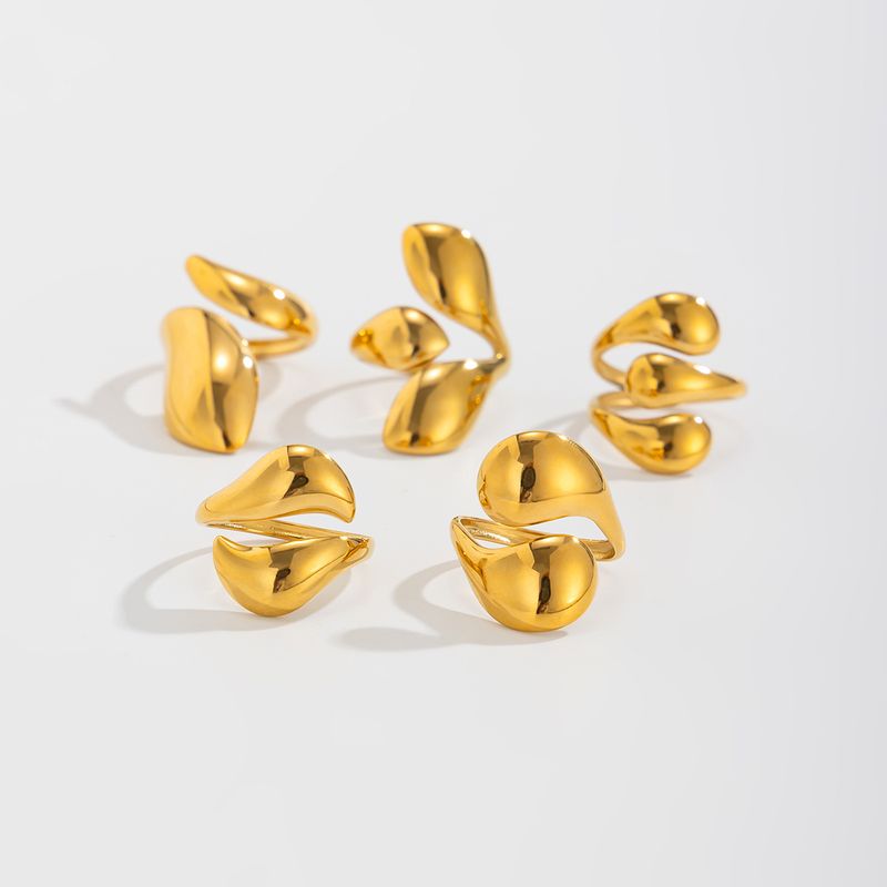 Nouveau design de niche asymétrique tendance et simple, bague ouverte_voghion.com