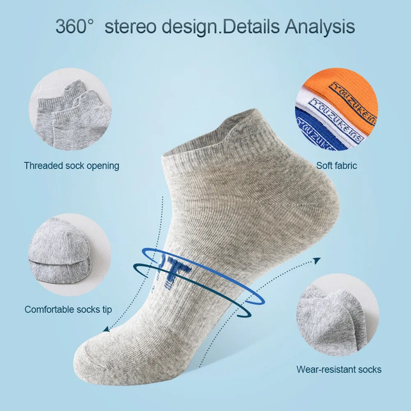 MERCURY 5HSS meeste suvised õhukesed higi imavad lõhnakindlad jooksuspordi Klein sinised pahkluu lühikesed torusokid 5 paari/partii_voghion.com