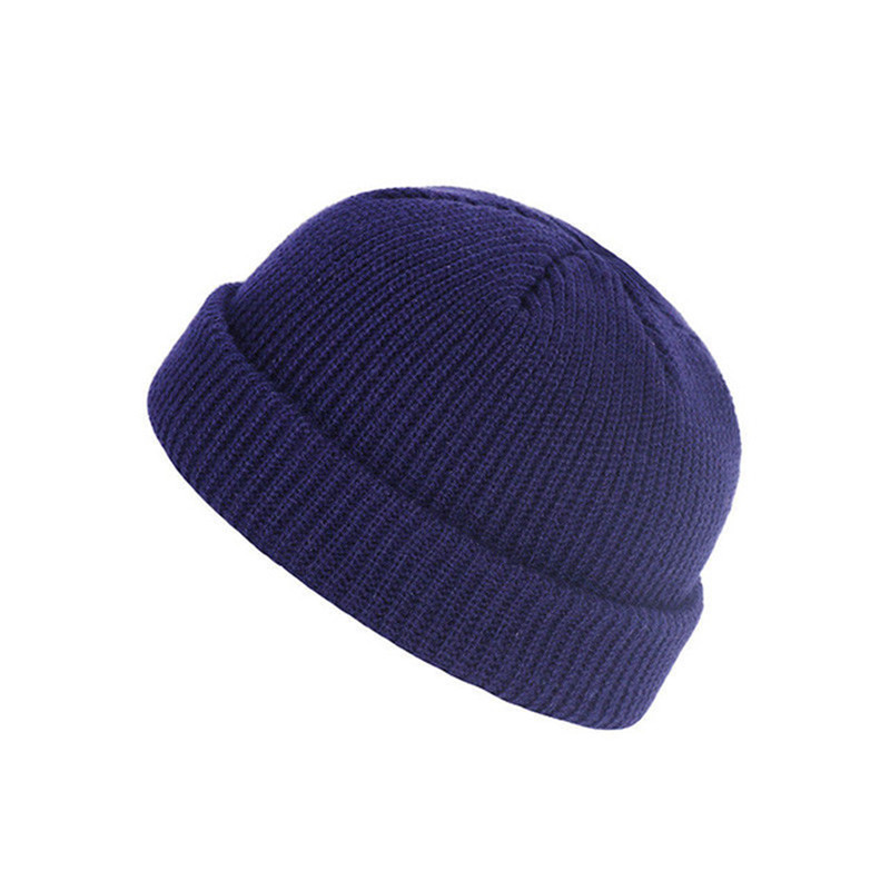 Pullover ius internet red universal couple knitted simple monochrome round top landlord melon skin wool hat_voghion.com