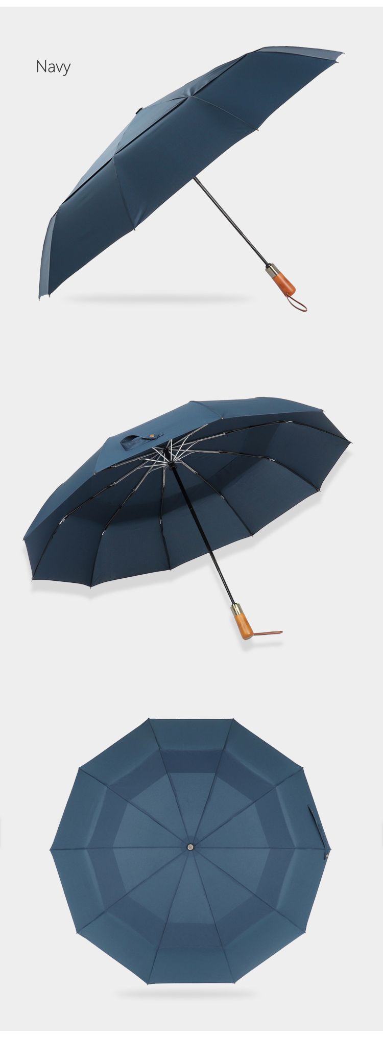Business-Regenschirm – 115 cm, automatisch öffnend, Golfgröße_voghion.com