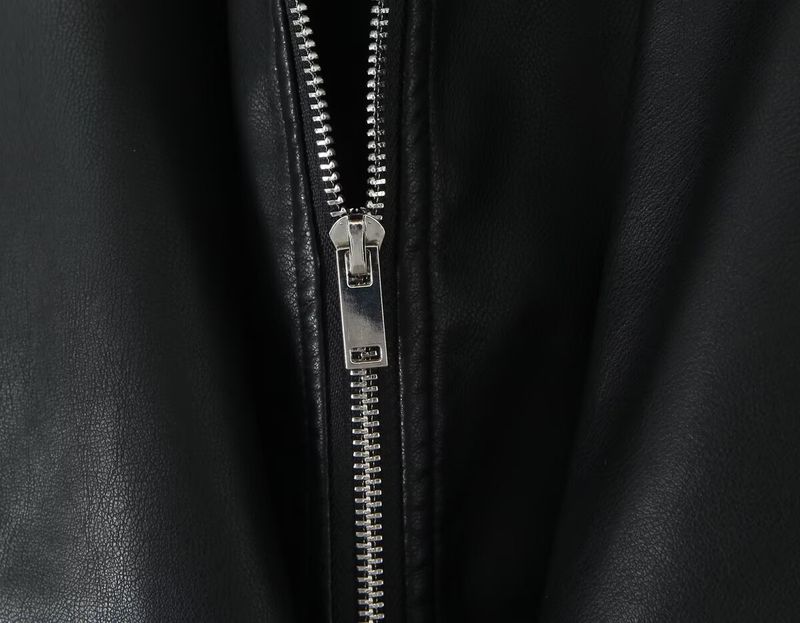 Faux Leather Jacket For Women - Fashionable Lapel Design With Puff Sleeves, Versatile Streetwear, Black & Brown (Sizes S/M/L)_voghion.com