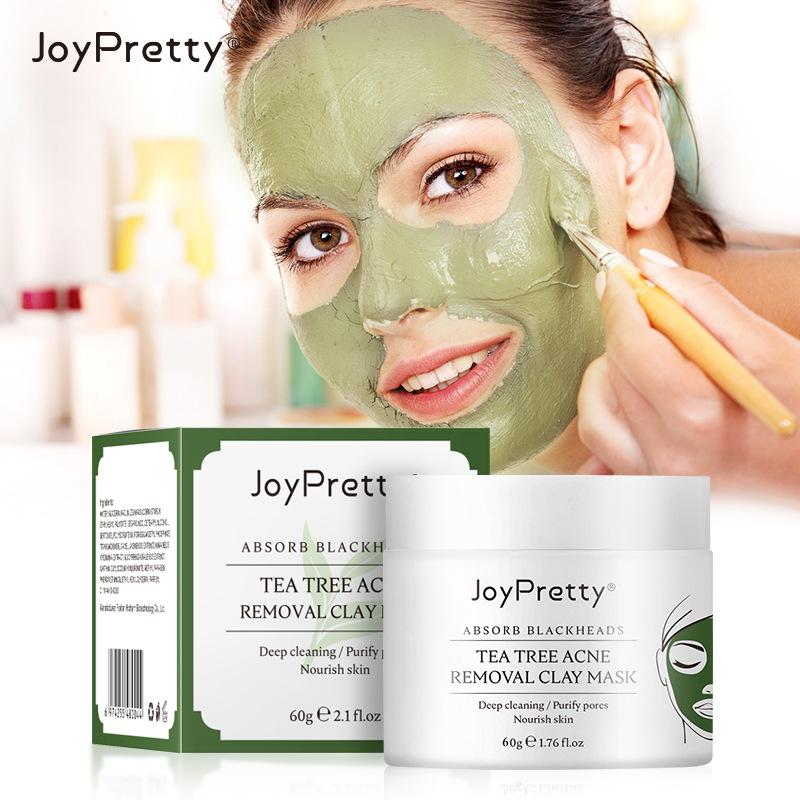 Joyretty tree pulisce i pori, i punti neri, i campioni, la pelle liscia e tenera, il fumo di tè verde Fango maschera facciale_voghion.com