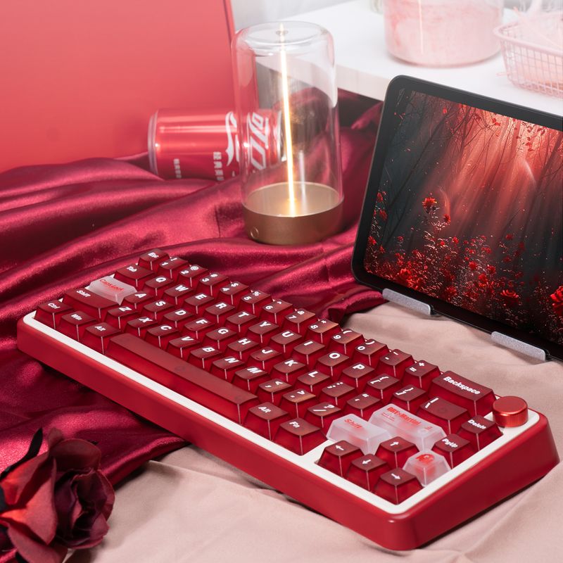Omo65 Three-Mode Wireless RGB Bluetooth Nical Keyboard Office Mahjong Sound Hot Plug Gasket Customized Kit_voghion.com