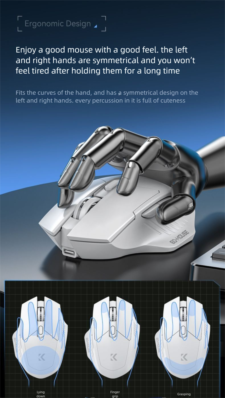 Wireless Dual-Mode Bluetooth Rechargeable Office Comfortable Desktop Laptop Universal Mouse Business Special_voghion.com