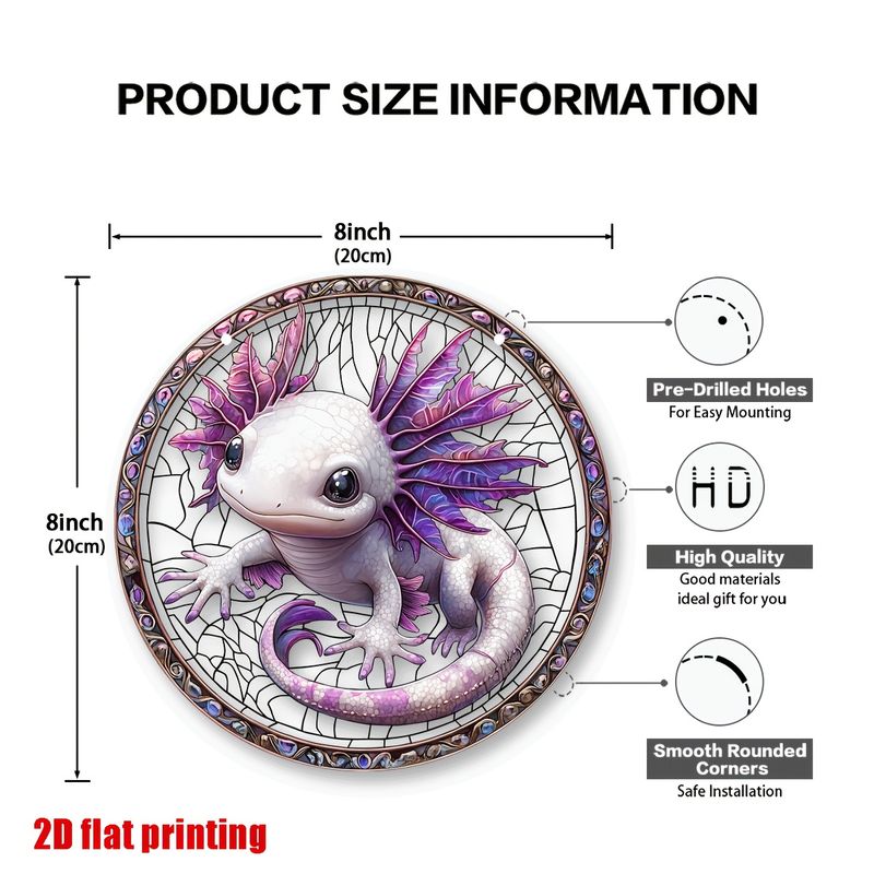 20 cm Axolotl-solfanger - Søt akrylvinduskunst for dyreelskere, fantasivesendekor til hjem, soverom og veranda - Unik gaveidé_voghion.com