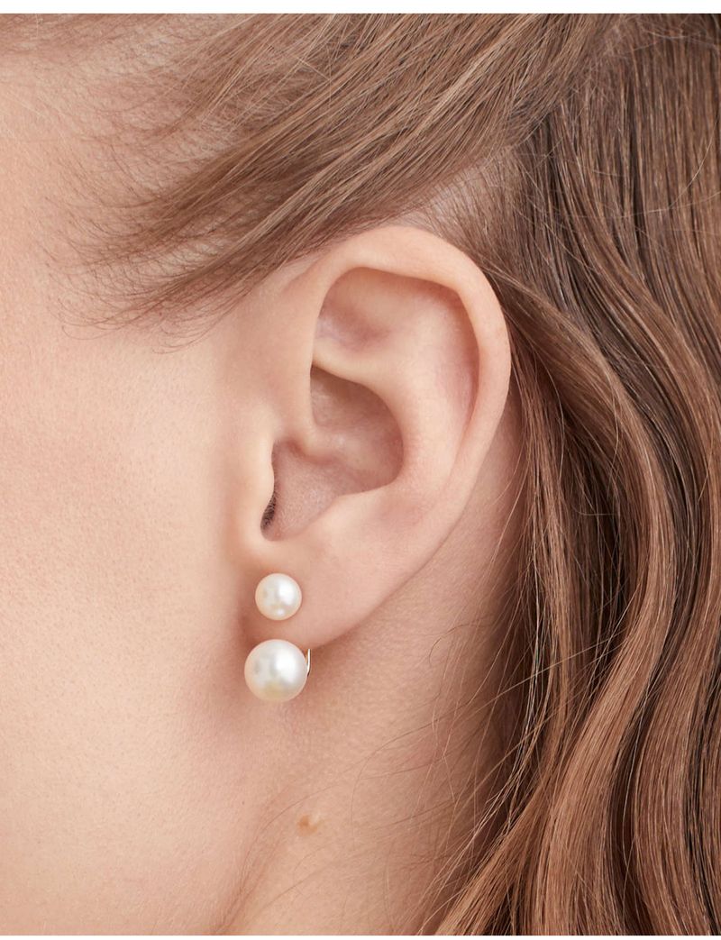 Damenschmuck Zweiteilige Perlenohrringe Leichtes Luxus-High-End-Design Einteilige Zweiteilige Ohrringe Ohrschmuck_voghion.com