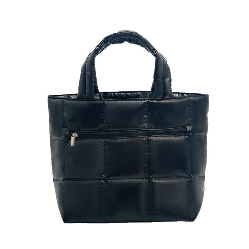 New Fashion Soft Women's Shopping Handheld Down Bag Space Cotton Interlining Waterproof Handbag_voghion.com