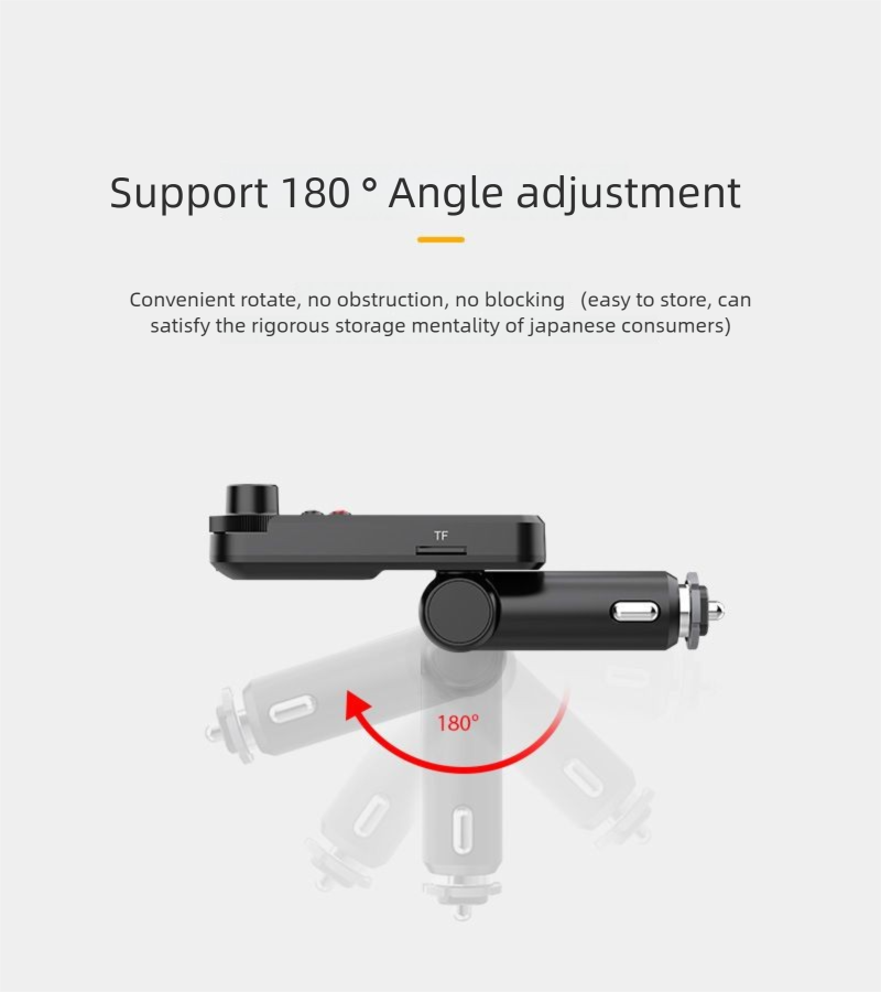 Color Screen MP3 Bluetooth Hands-Free QC3.0 Fast Charging Car Charger Card Slot High-Fidelity HiFi Lossless Music Player_voghion.com