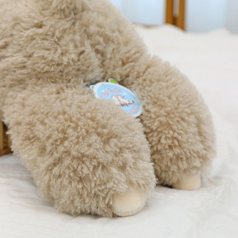 Adorable Soft Longhaired Alpaca Plush Toy Large Fluffy Animal Llama Stuffed_voghion.com