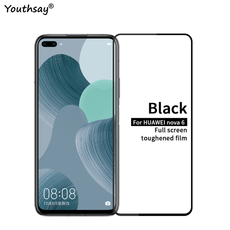1BUC pentru Huawei Nova 6 Protector de ecran din sticla Film de protectie cu adeziv complet pentru Huawei Nova 6 Sticla securizata pentru Huawei Nova 6_voghion.com
