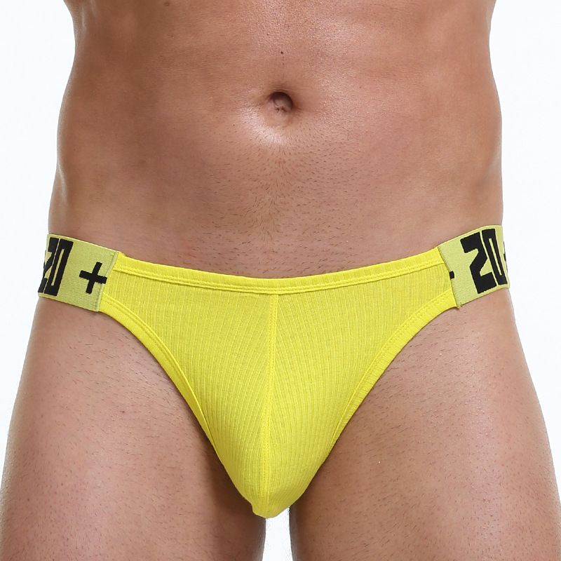 Sous-vêtements pour hommes, nouveau style, string côtelé, taille basse, t-shirt sexy pour hommes_voghion.com