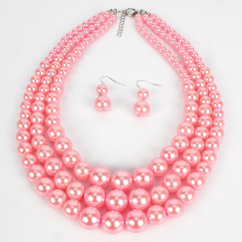 Handmade pearls, fashionable and exaggerated women's pearl collarbone, multi-layered necklace, exhibition hall style_voghion.com