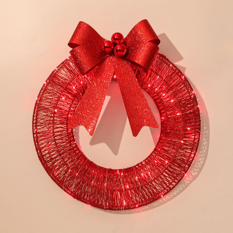 Vertikale Hong grenzüberschreitende Weihnachtsgirlande aus Metall mit leuchtendem Bogen, Girlande mit LED-warmem Licht, Girlande, Szenendekorationslayout_voghion.com