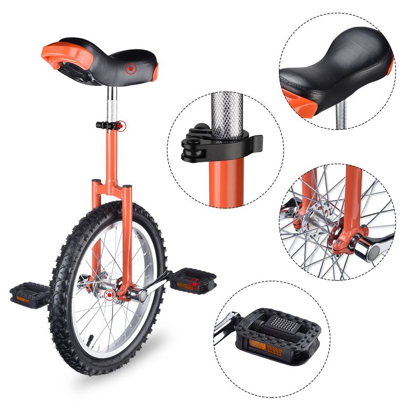 16in Wheel Unicycle Orange16in Wheel Unicycle Orange_voghion.com