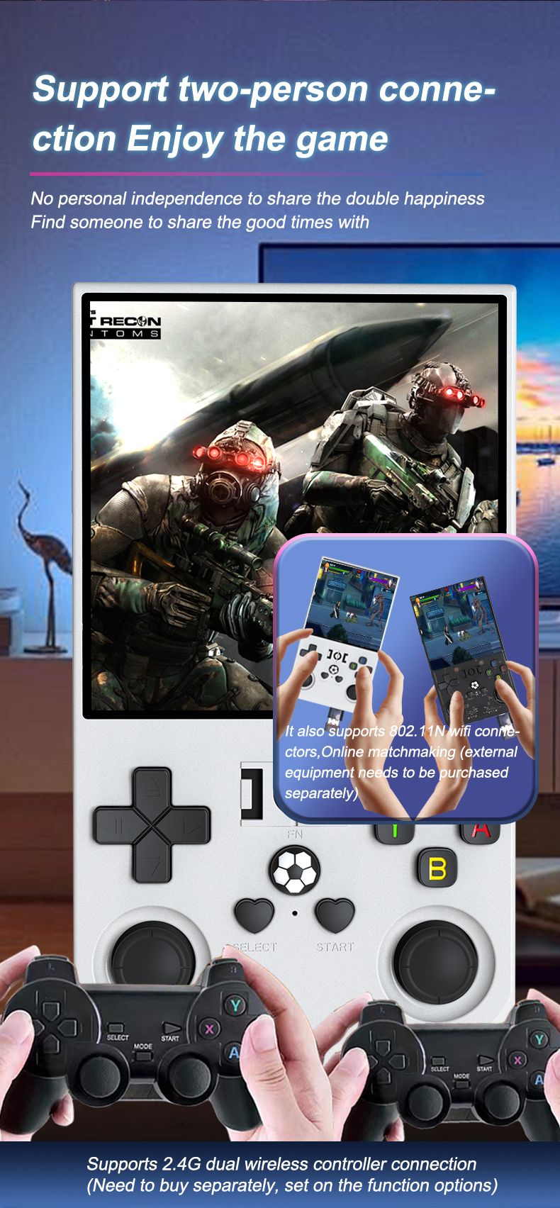 New Open Source R36MAX Retro Handheld Console Linux System 4.0 Inch IPS Screen Portable Video Game Player 64GB Games_voghion.com