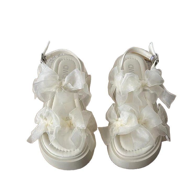 Plateausandalen Damenmode Schöne Muffin-Schuhe Damenschuhe mit Röcken Römische Strandschuhe_voghion.com