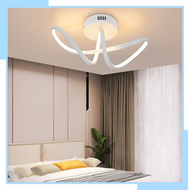 Glitzerlife Deckenleuchte LED Deckenlampe Weiß- Moderne Wohnzimmerlampe 12W Schlafzimmerlampe 3000K Warmweiß Küchenlampe Innen Deckenbeleuchtung Für Flur_voghion.com