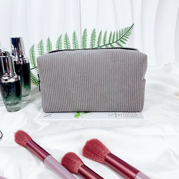 Makeup Tools & Accessories New Corduroy Cosmetic Bag Portable Large Capacity Toiletry Bag High Value Solid Color Soft Travel Storage Bag_voghion.com