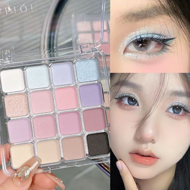 Ombretto per il trucco quotidiano ErshiQi 16 Little Emotion Matte Pearl Light Shine Low Saturated Earth Color_voghion.com