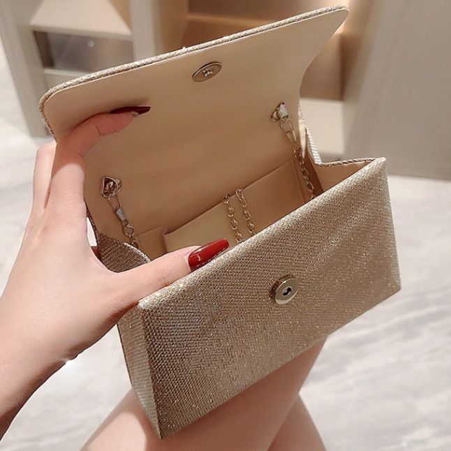 Borsa a mano con perline di nuovo stile da donna, adatta per banchetti e abiti da sera, piccola borsa quadrata_voghion.com
