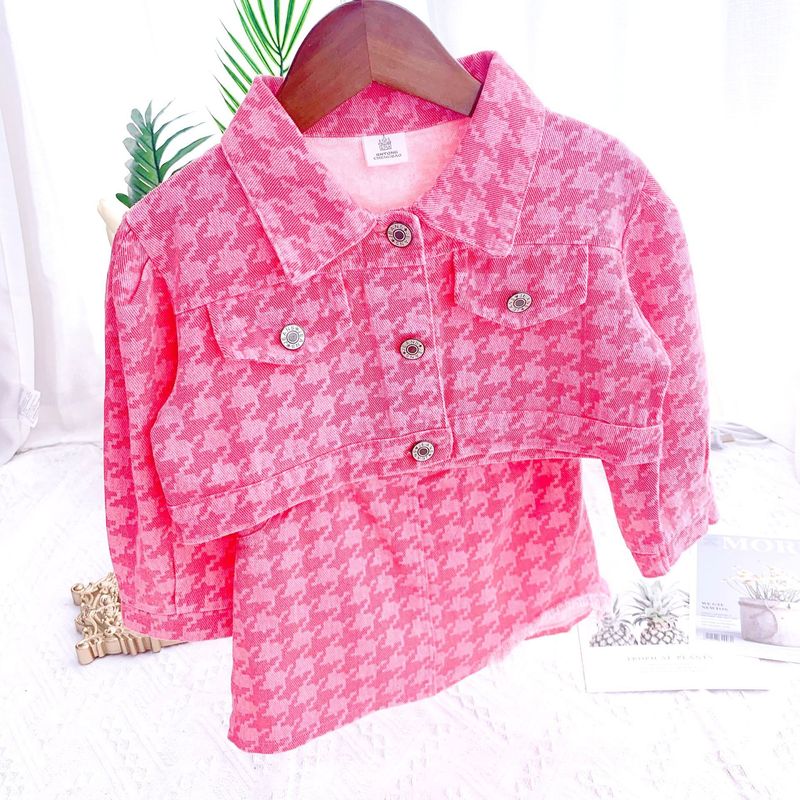 Mutter & Kinder Mädchen Prinzessin anzug für kinder kinder puffärmeln jeansjacke kurzen rock zwei-stück_voghion.com