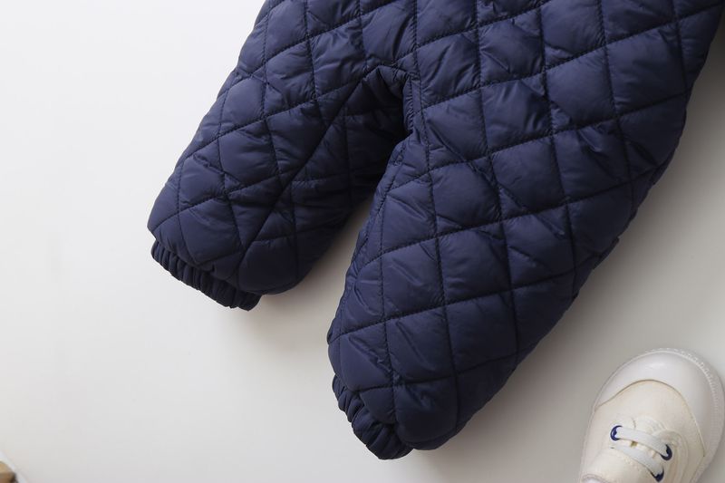 Cozy Fleece-Lined Hooded Baby Jumpsuit With Adorable Ear Design - Winter Warm One-Piece Romper For Toddlers (1-3 Years, 80-100cm) - Soft Polyester_voghion.com