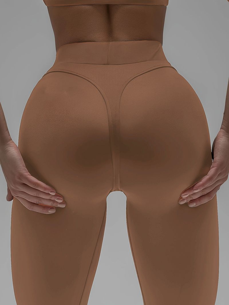 Siyah Seksi Yüksek Bel Buruşuk Tayt Kalın Egzersiz Popo Kaldırma Büyük Beden Tayt Kadınlar İçin Yoga Pantolonu_voghion.com