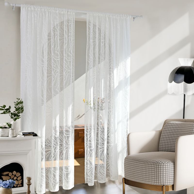 Fishtail Rod Dør Gardin Warp Strikket Lace Vindu Skjerm Gardin_voghion.com