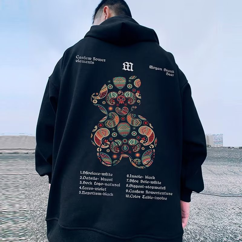 Oversized vår og høst tynn sesongbasert løs pluss størrelse hettegenser med glidelås tykk herre yttertøy 8XL_voghion.com
